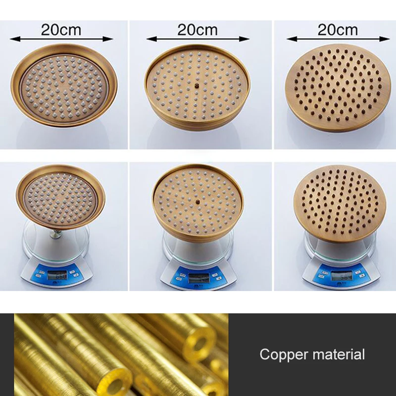 Лейка для душа MOLI лейка из античной бронзы с распылителем круглая и квадратная