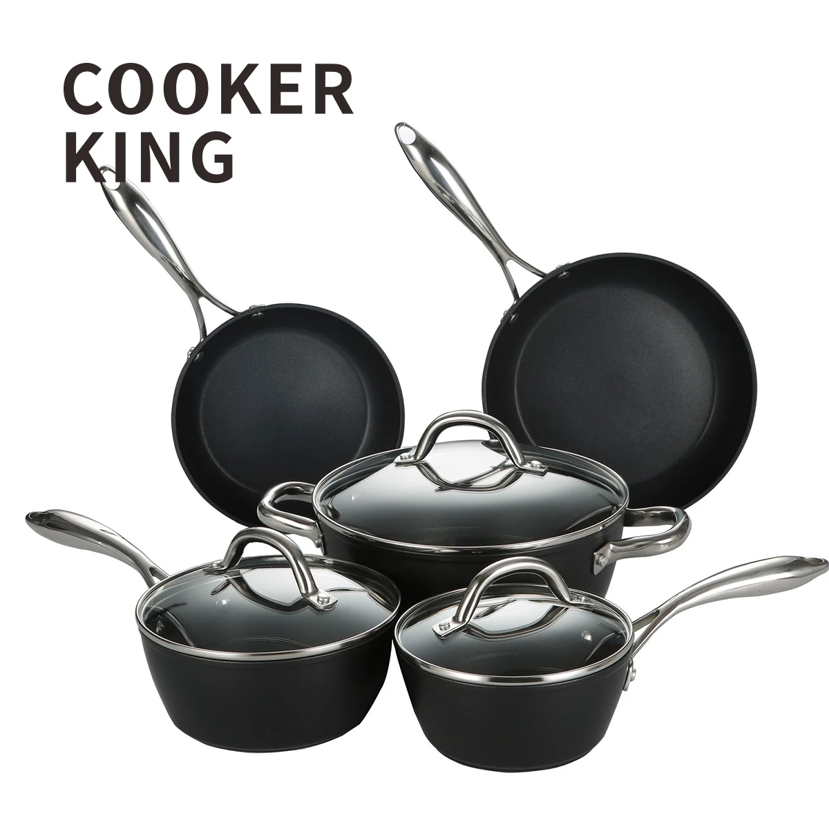 Плита KING из 8 элементов с антипригарным покрытием набор посуды сковородка для