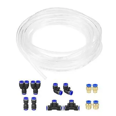 

Pneumatic Air Compressor PU Hose with Kit 4mmx6mmx10m Transparent
