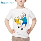 Детская футболка с рисунком времени приключений Финна и Джейка, детские летние белые топы, забавная футболка для мальчиков и девочек