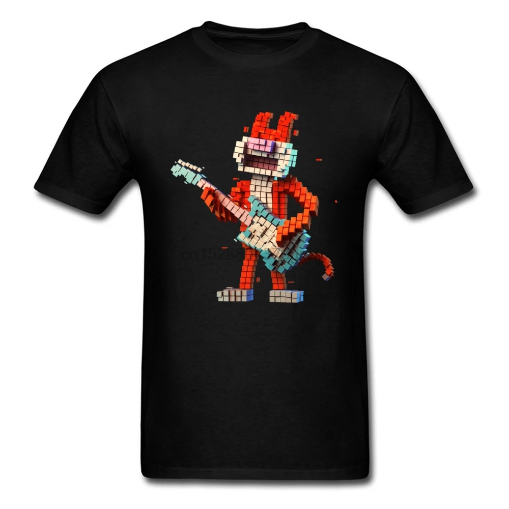 2019 Веселые мужские топы с рисунками из мультфильмов футболка 3D лисой гитарой