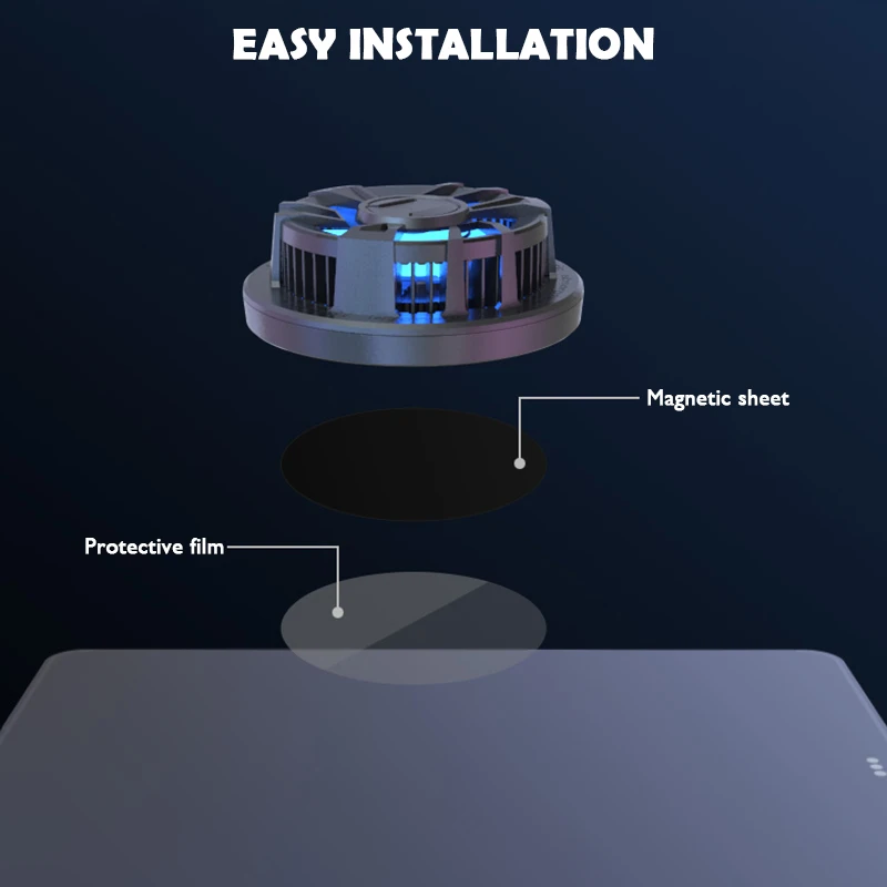 magnetic mobile phone cooler semiconductor portable tablet cooling fan holder ipad mute radiator for android iphone accessories free global shipping