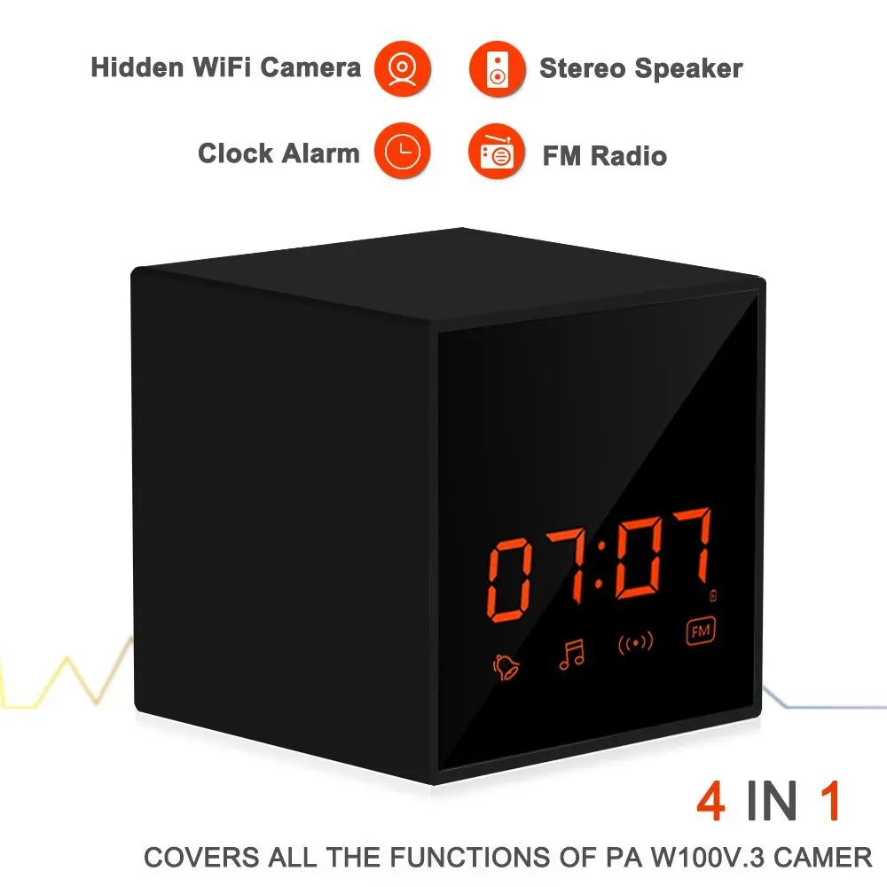 С невидимым объективом Wi Fi мини Камера видео Камеры Скрытого видеонаблюдения