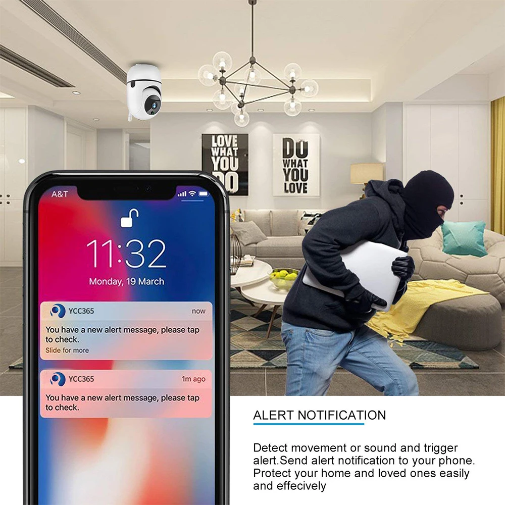 HONTUSEC WiFi IP камера 1080P HD домашняя безопасности няня с ночным видением Обнаружение