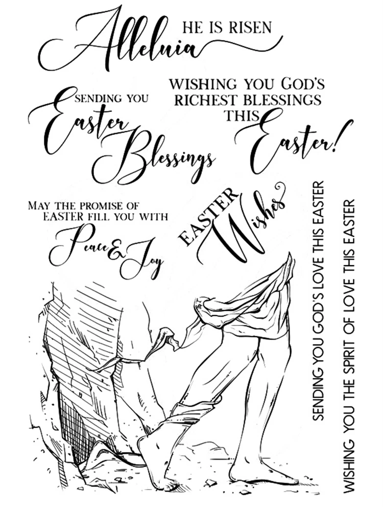 

EASTER BLESSINGS Transparent Silicone Clear Stamp/Seal for DIY scrapbooking/photo album Decorative Cards Making Paper Crafts