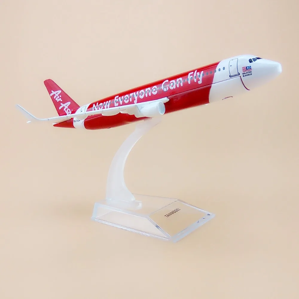 Сплав металла красный Air Asia Airlines A320 модель самолета Airbus 320 Airways Детские Подарки 16