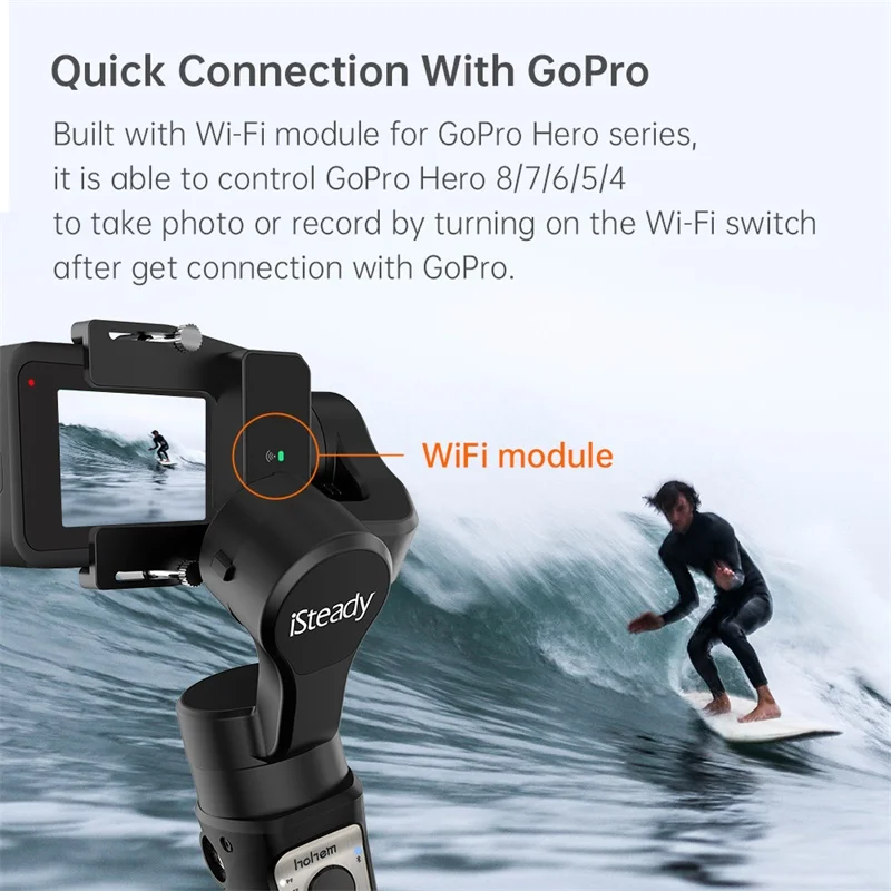 3 осевой шарнирный стабилизатор hohem iSteady Pro для экшн камеры GoPro 8 ручной Gopro Hero 8/7/6/5/4