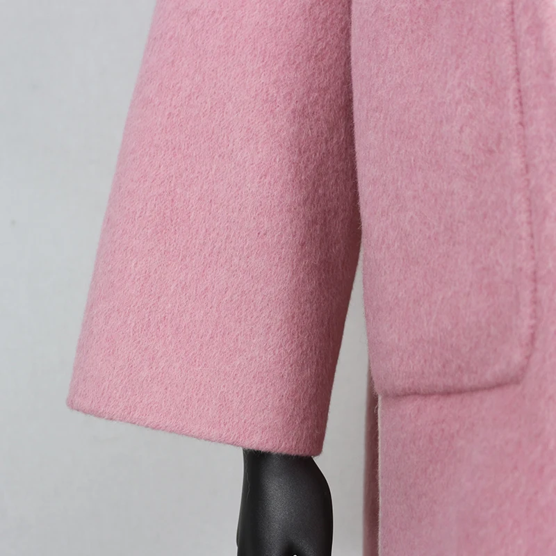 Женское свободное кашемировое пальто BLUENESSFAIR уличная куртка с поясом и