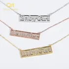 Персонализированные именные ожерелья и кулонышикарные ювелирные изделия iced out начальный заказ bling Choker Модный 3D эффект лучшие подарки для женщин