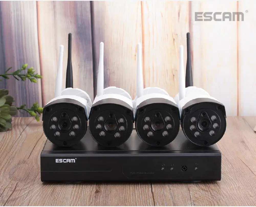 ESCAM WNK404 4CH 720P Открытый ИК Видео беспроводной безопасности IP камера CCTV NVR система