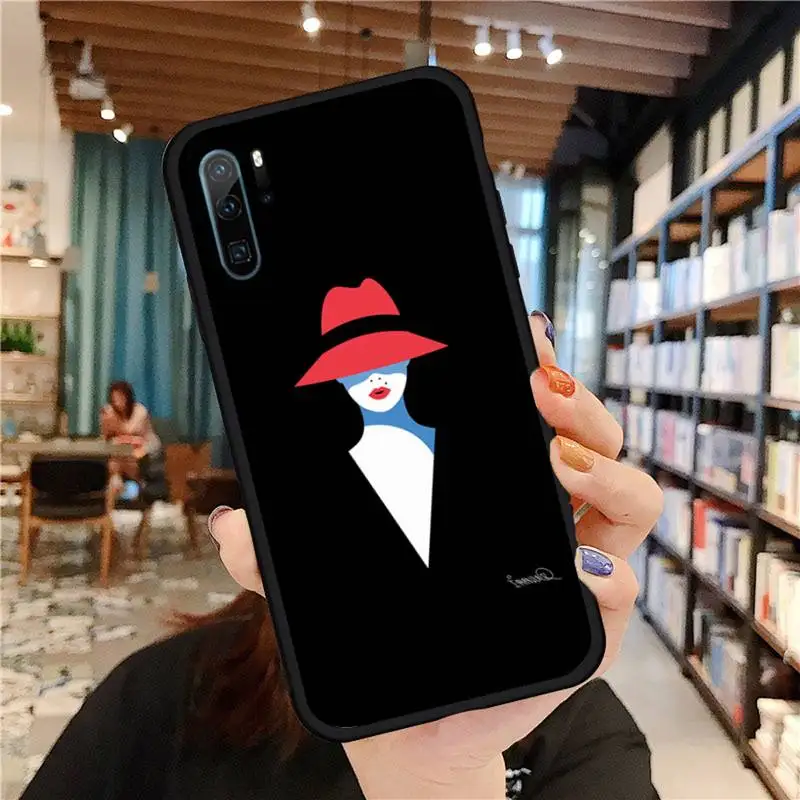 

Noble female flat sexy style Phone Case For Huawei honor Mate P 9 10 20 30 40 Pro 10i 7 8 a x Lite nova 5t Soft Silicone Shell