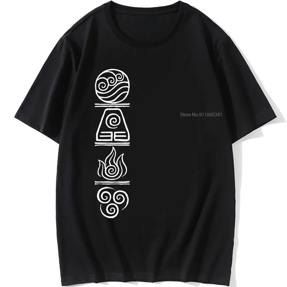 

Men's Avatar The Last Airbender Aang Katara Cartoon T-shirt New Custom Camiseta Cotton Free Shipping T shirt Soft Big Size Tops