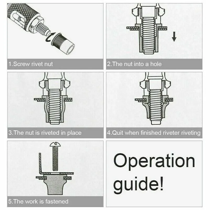 

50PCS Easy Automatic Rivet Tool Set Manual Riveting M5 Tool Hand Sets Duty Cap Riveter Heavy M6 M4 Pull M3 M8 Tools Hand K1Z1