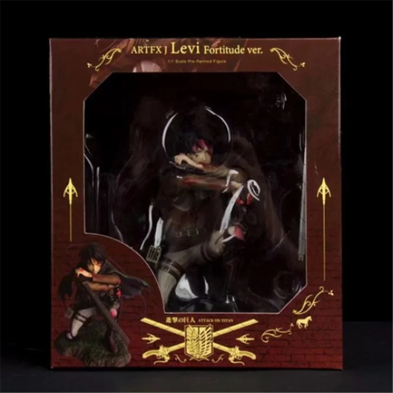 

18cm Anime Figure Attack on Titan Artfx J LLeviAckerman Package Ver. Manga PVC Action Figure Model Toys Collectible Dolls Gifts