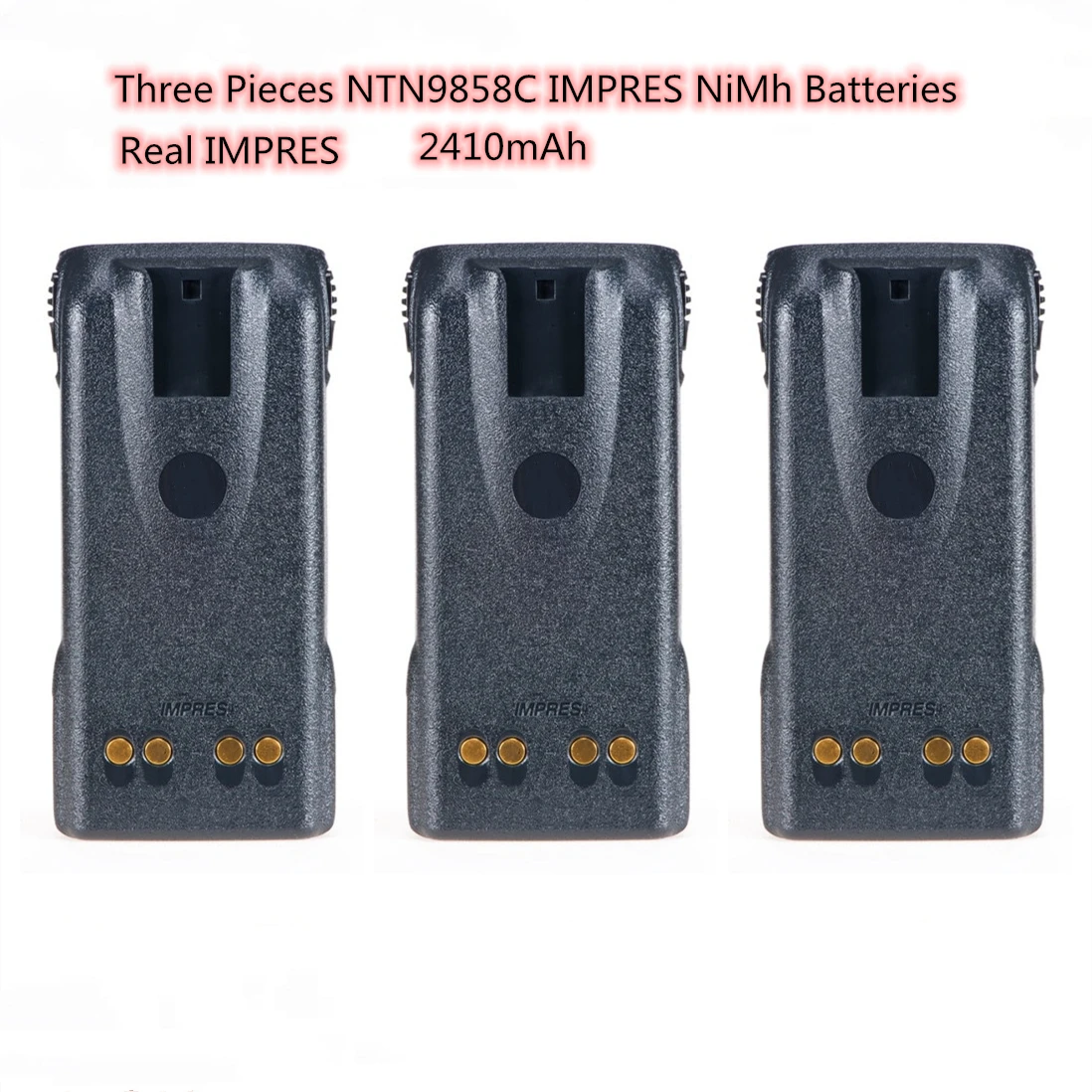 

Three 7.5V 2410mAh IMPRES NiMH Battery NTN9858C for Motorola XTS PR Series Radios XTS2500 XTS1500 PR1500 MT1500 Walkie Talkie