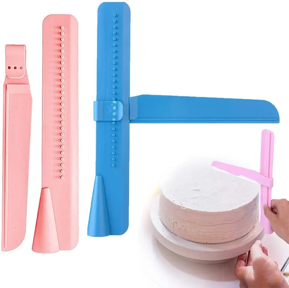 

Cake Scraper Smoother Adjustable Fondant Spatulas Baking Tools for Cakes Pastry Cutter Baking Accessories Cake Decorating Tools