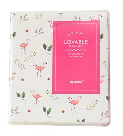 Flamingo White Дополнительный фотоальбом с 64 карманами/фотоальбом/угловые наклейки для FujiFilm Instax Mini 8, Mini 9 7s 50 90 Fuji Films Paper - Цвет: Flamingo White