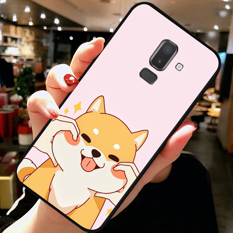 Мягкий чехол с милыми мультяшными собаками корги для samsung Galaxy J8 J7 Duo J6 J4 Plus Prime 2018 из