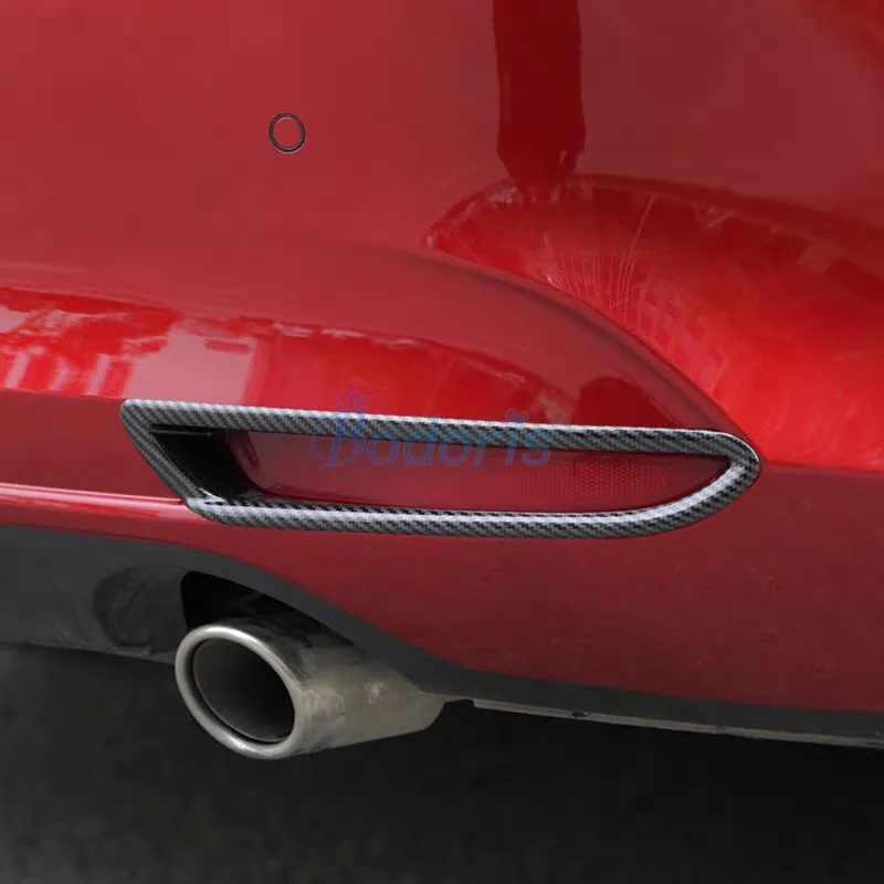 

Для Mazda 3 M3 Axela 2020 карбоновое волокно задний противотуманный фонарь Крышка Хвост светильник рама туман светильник Панель светильник накладка стайлинга автомобилей аксессуар