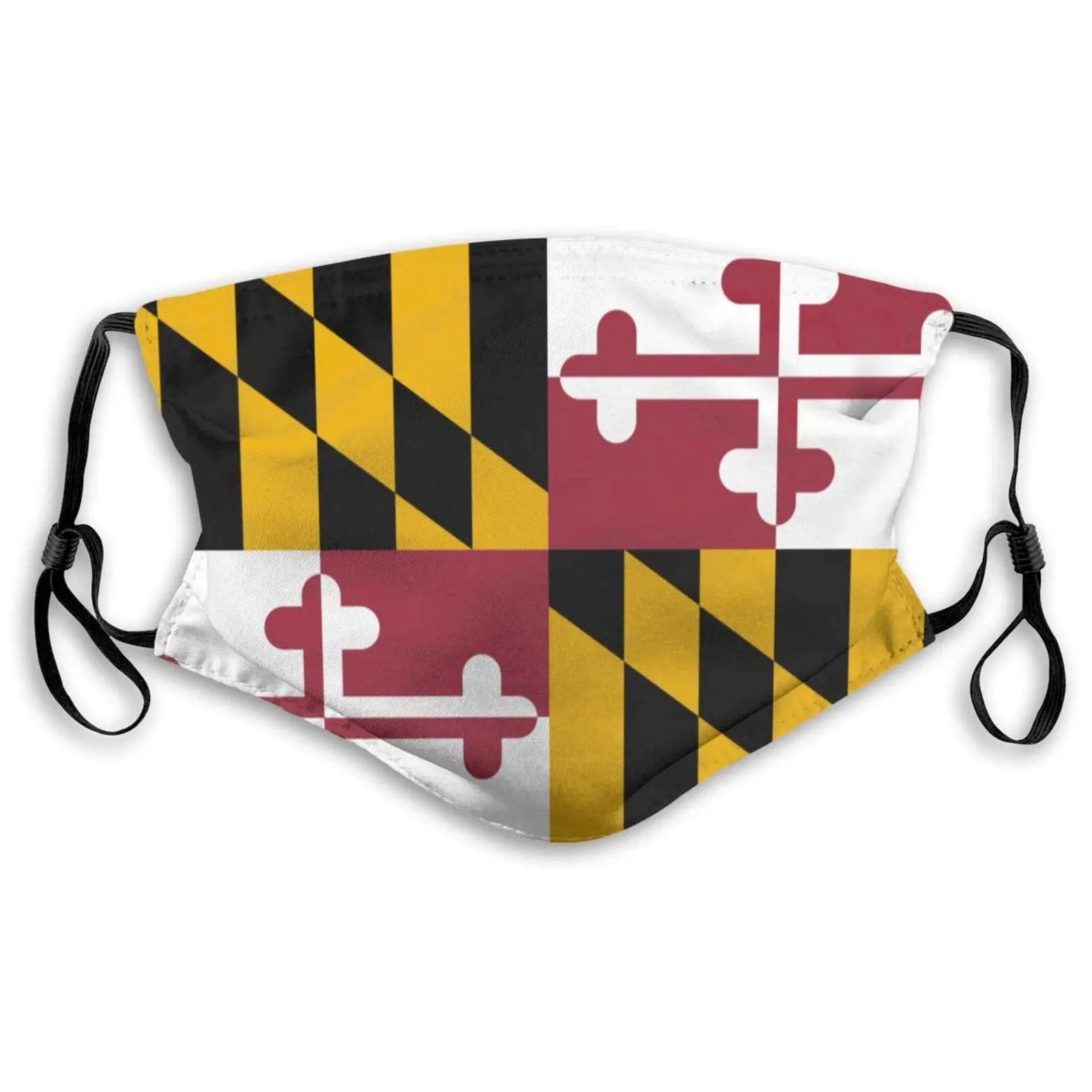 

Maryland Flag Football Art Dust Reusable Washable Face Mouth Face Cover Facial Dust Mouth Scarf Cycling Camping Adult
