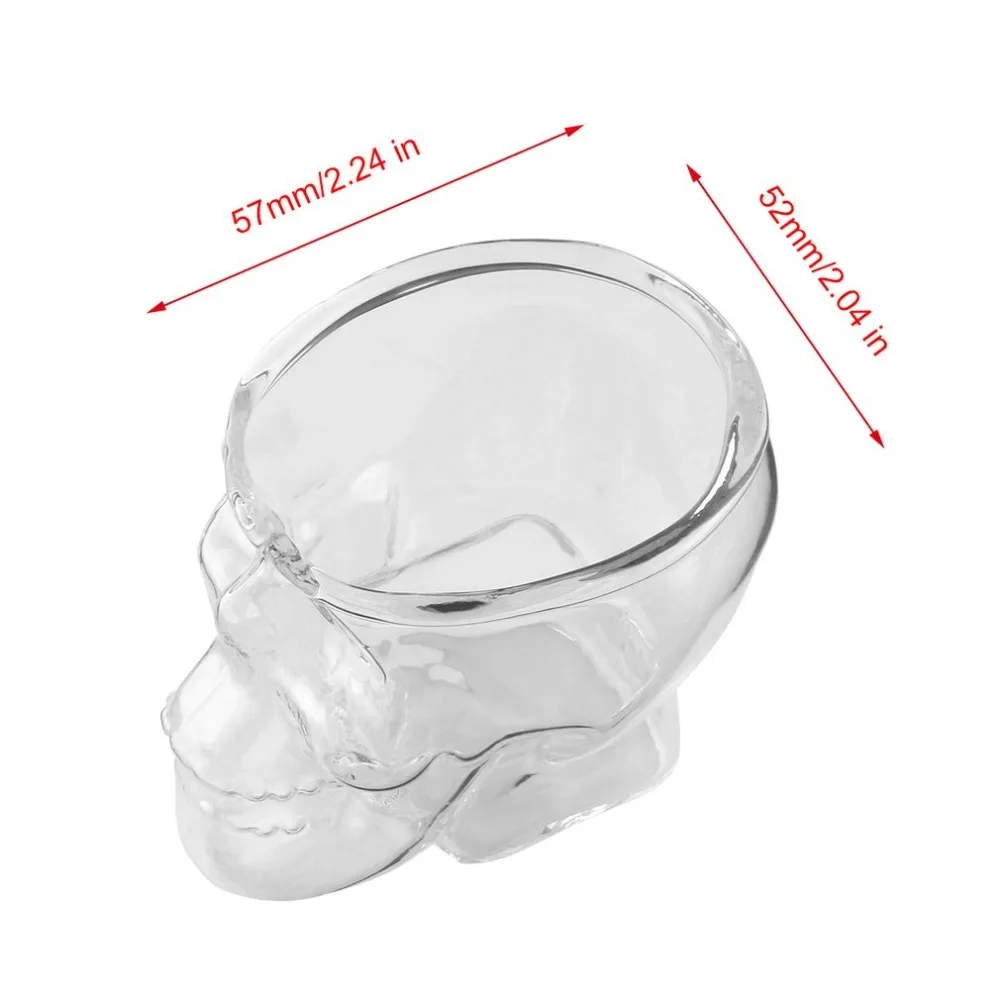 Прозрачный мини-стакан в форме головы виски винный бар и вечерние чашки идеально