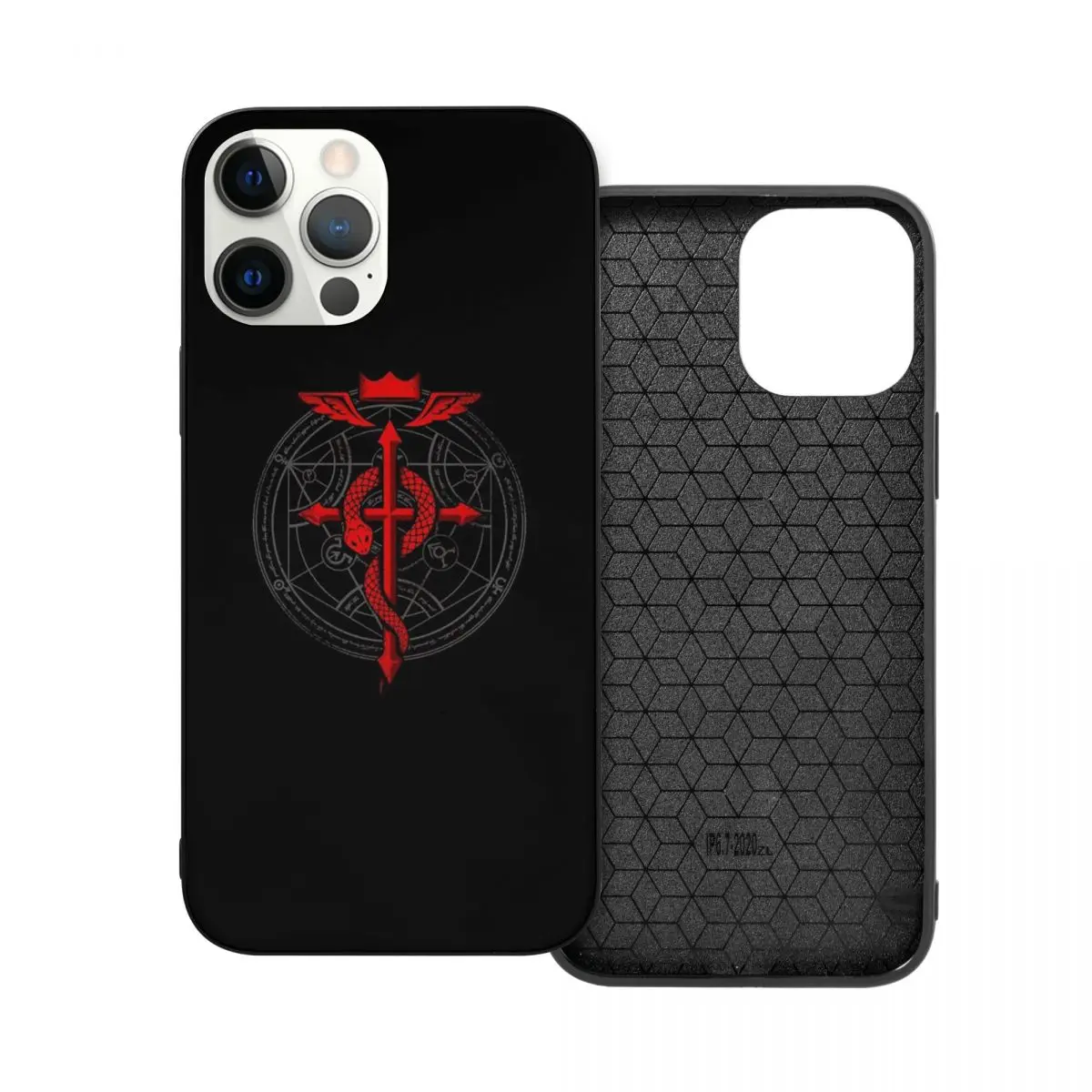 

Fullmetal Alchemist Flamel PC Glass TPU Phone Case for iPhone 13 12 11 Xs Xr X Pro Max Mini 7 8 Se2 Plus 6 6S