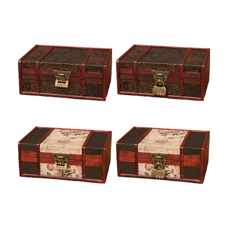 

Новый органайзер для ювелирных изделий в китайском стиле, шкатулка для ювелирных изделий ручной работы, винтажная деревянная шкатулка для ...