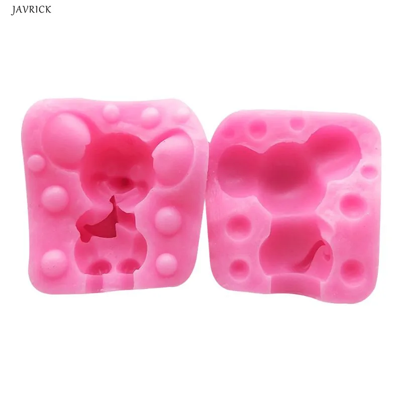 3D маленькая мышь мусс торты силиконовые формы DIY свеча для украшения торта