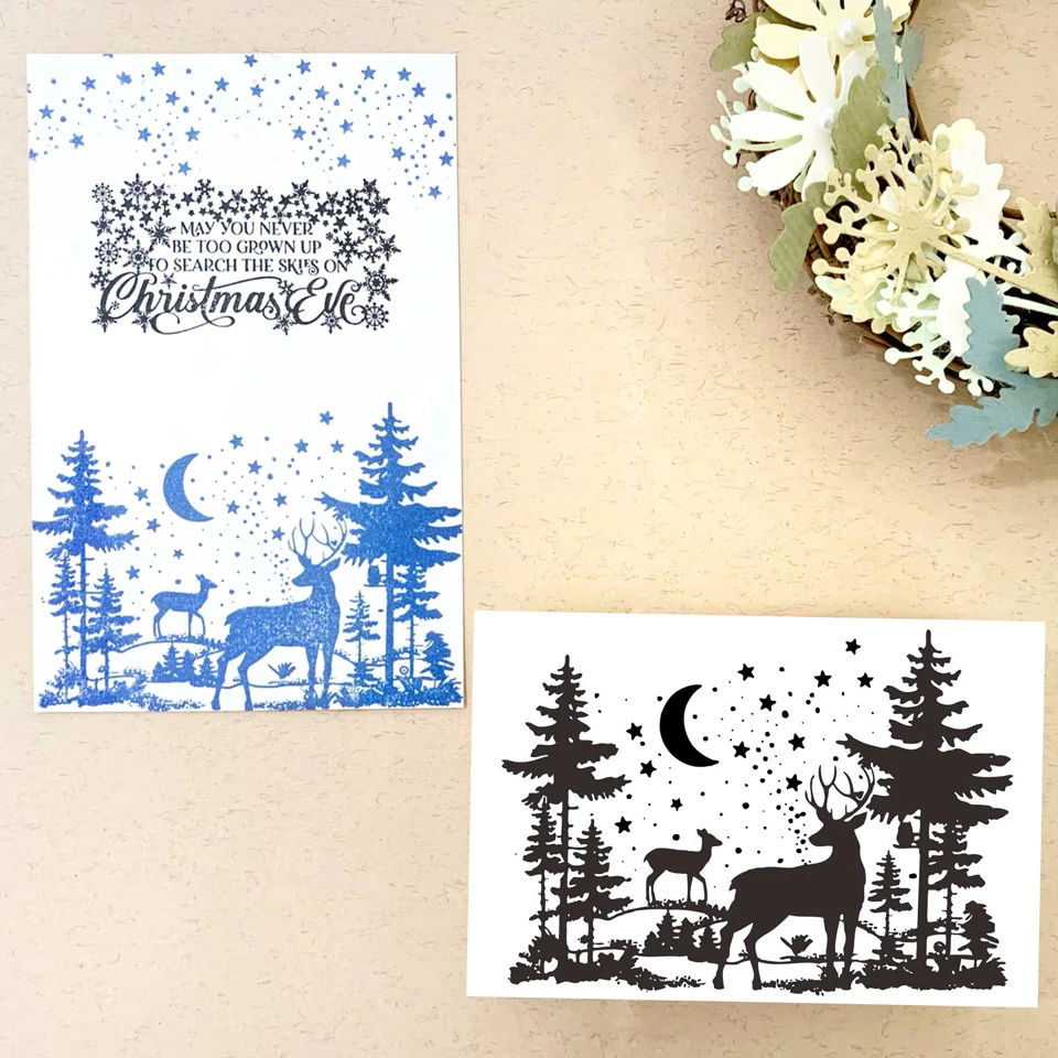 11*7,5 Новые прозрачные штампы печать для DIY скрапбукинга/Рождественский олень пуля журнал резиновый штамп фотоальбом для изготовления открыток