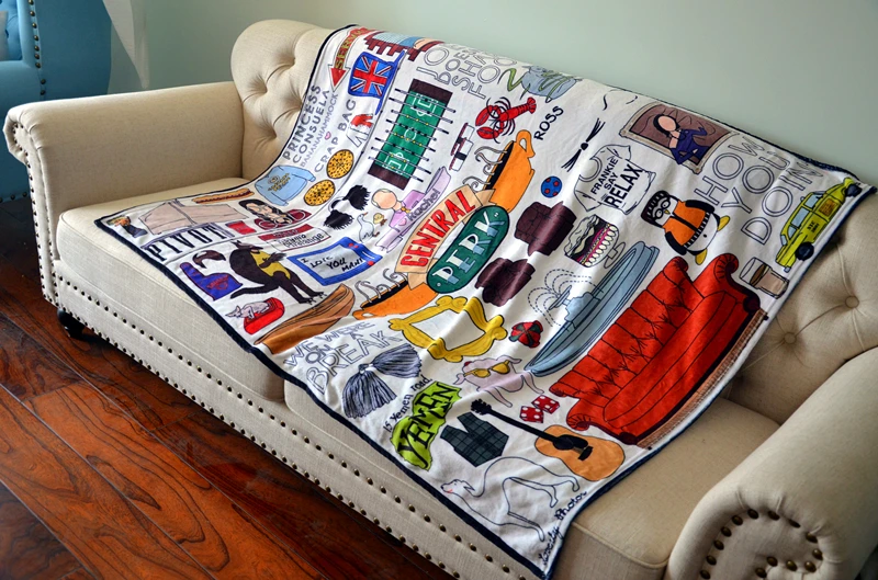 Friends Central Perk TV Blanket Mat Soft Sofa Cover Sleep Nap Child Kids Gift Cartoon | Дом и сад