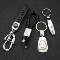 3d metal leather car styling emblem keychain key chain rings for jaguar xf xe xfl xel xjl xj f pace e pace x type accessories