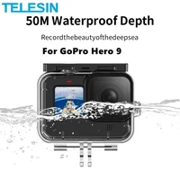 telesin 50m waterproof case diving housing cover for gopro hero 9 black underwater action camera accessories
