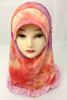 Мусульманская шаль для девочек хиджаб детей размер: От 0 до 6 лет 2019 | Тематическая