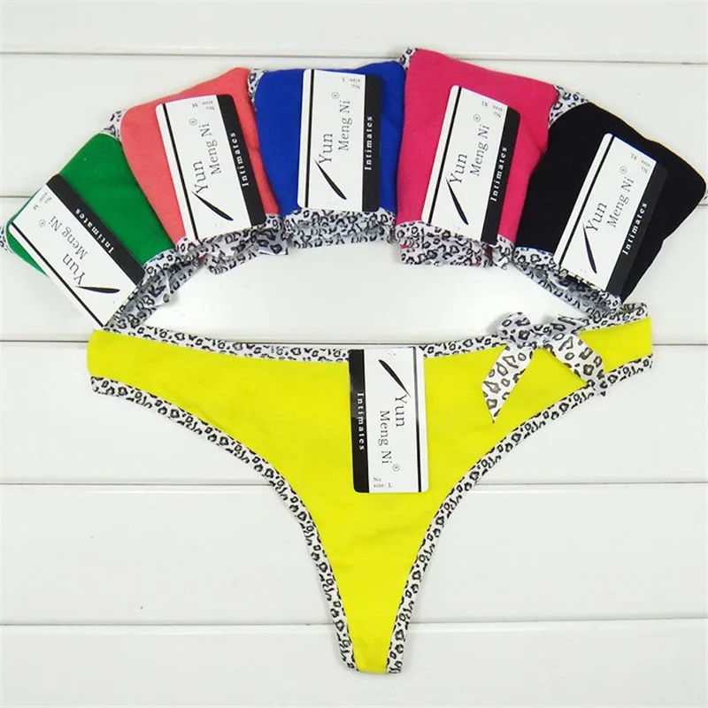 

Hot Selling New Women's Cotton Panties Girl Briefs Sexy Thong Low-waist Ladies Underwear T Pants Passion 87271