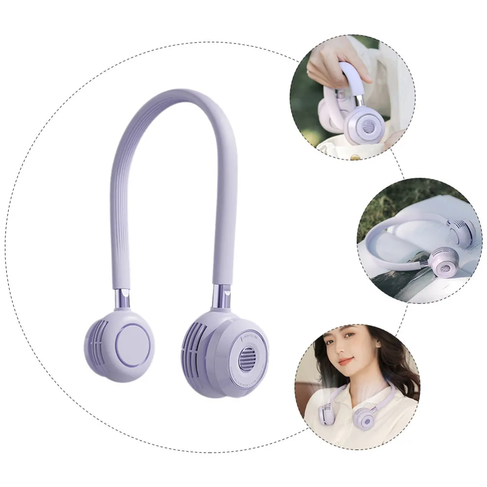 

Portable Summer Cooling Fan Outdoor Necking Hanging Fan USB Powered Fan