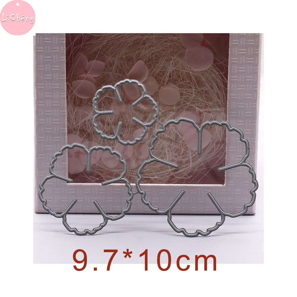 Цветок Металлический Трафаретный вырубной штамп Скрапбукинг альбом