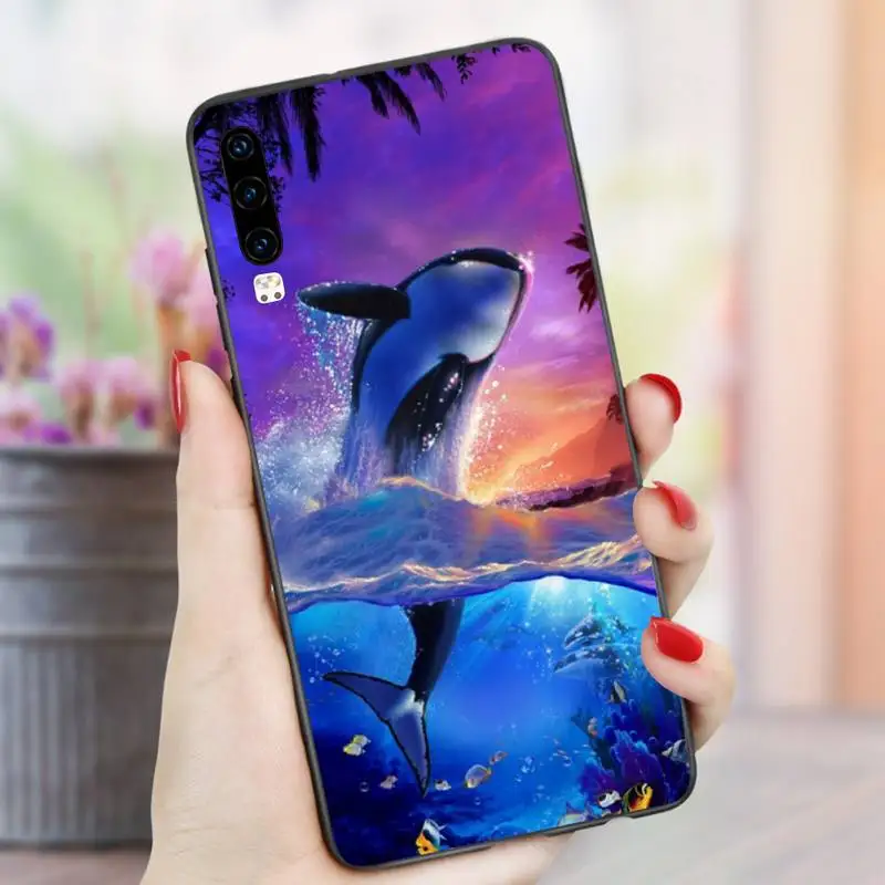 

Killer Whale Big Phone Case For Huawei P9 P10 P20 P30 Pro Lite smart Mate 10 Lite 20 Y5 Y6 Y7 2018 2019