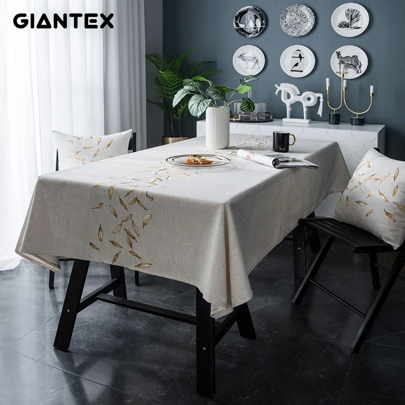 GIANTEX Декоративная скатерть для стола прямоугольные скатерти покрытие обеденного