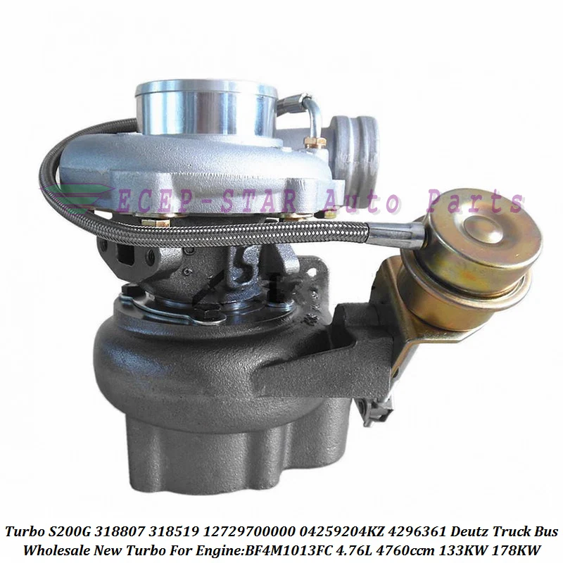 Турбо S200G 318807 318519 12729700000 04259204KZ 4296361 4259204KZ 04296361 для грузового автобуса Deutz BF4M1013FC 4.76L