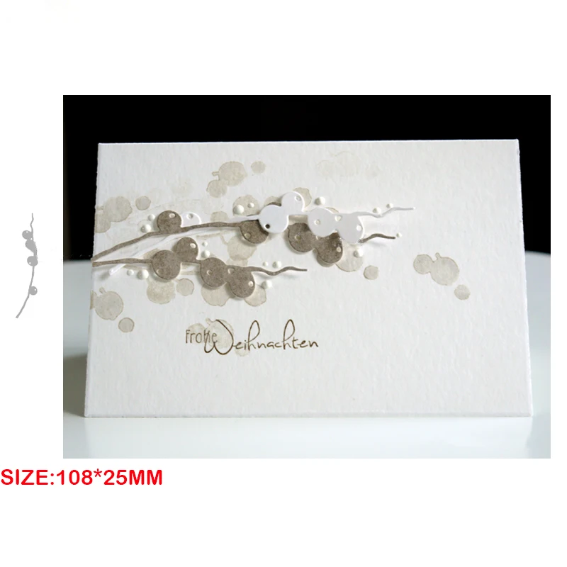 

New Arrival Metal Cherry Cutting Dies for 2021 DIY Scrapbooking Paper Card Making Craft Embossed Tree Branch Stencil