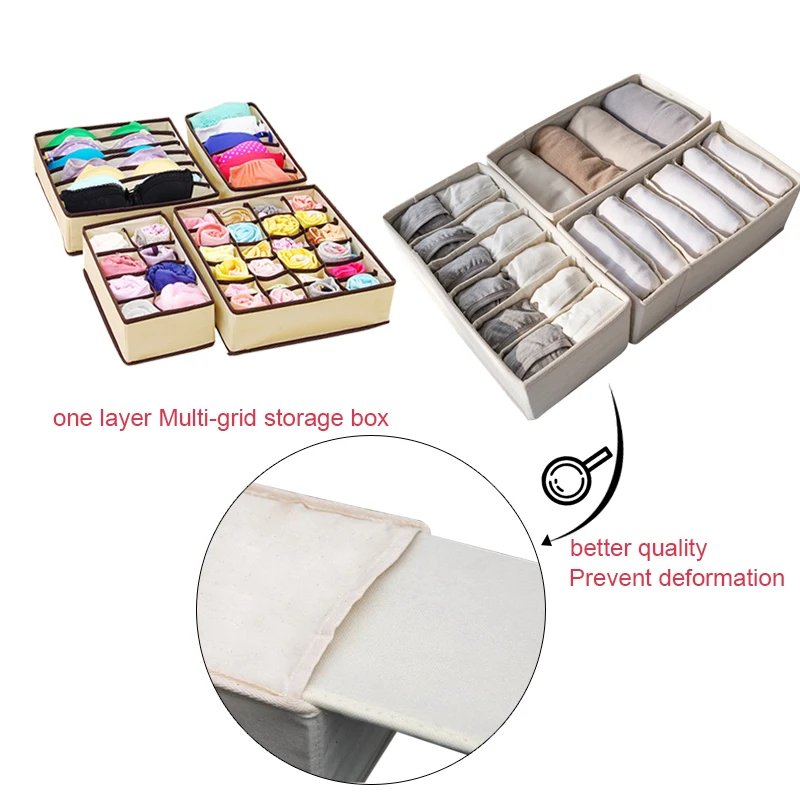 Нетканый органайзер для шарфов носков и бюстгальтеров ящик хранения Органайзеры