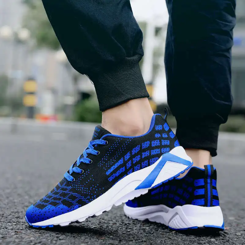 

Fly Weaving Male Sneakers Ultralight Outdoor Sport Men Big Size Lace Up Mens Running Shoes Low Top Men's Sports Cheap Shoe 64D