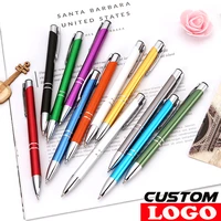 50pcslot 12 colors business ballpoint pen stationery ballpen novelty gift office material school supplies free custom logo