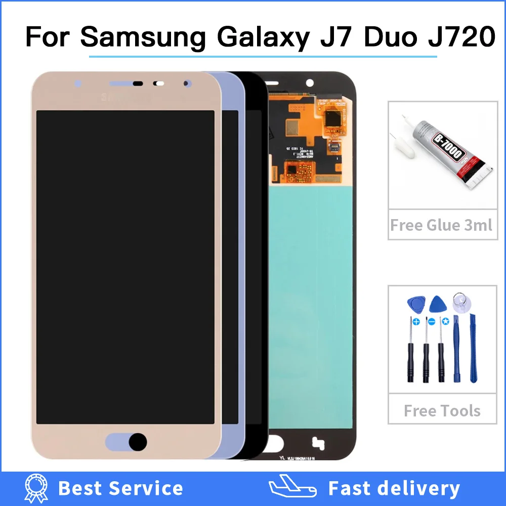 Oled 5 ''для Samsung Galaxy J7 Duo 2018 J720 SM-J720F J720F SM-J720M SM-J720F/DS модуль ЖК-дисплей и дигитайзер