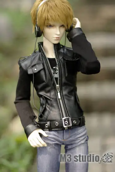 1/3 BJD кукла панк кожаная куртка мотоциклетная куртка Одежда Аксессуары для BJD/SD SD17, не включает в себя куклы, обувь, парик и другие E2614