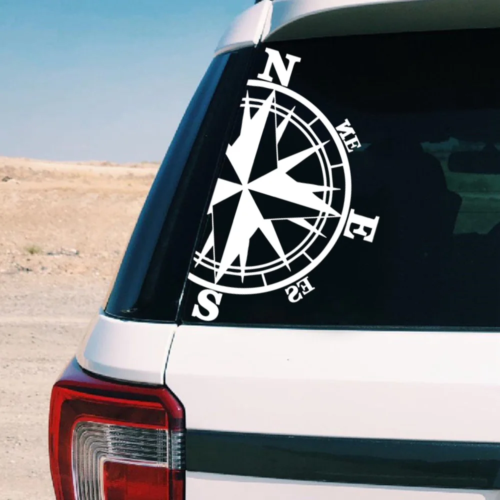 

Lage Size Compass Car Sticker Self-Adhesive Removable Stickers For Car Trunk Decal Scratch Cover Decals Auto Decoration 1 PCS