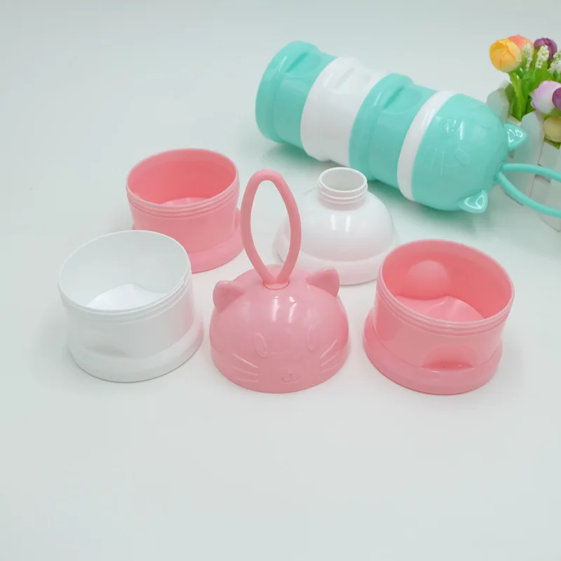 Портативный контейнер для хранения еды 4 уровневый детского питания мультяшный