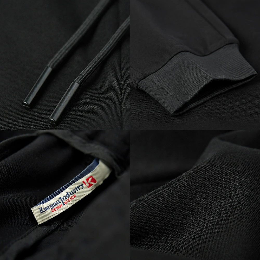 

KUEGOU 2020 Spring Black Men Pants Casual Joggers Streetwear Sweatpants For Trousers Long Men Hip Hop Baggy Track Pants New 2953