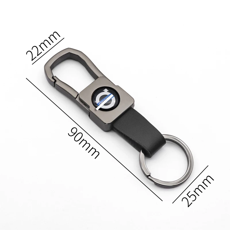 

Car logo keychain metal leather Styling fashion key ring for Volvo- V60 V90 XC90 S60 S90 XC40 XC60 C30 S40 S80 C70 V70