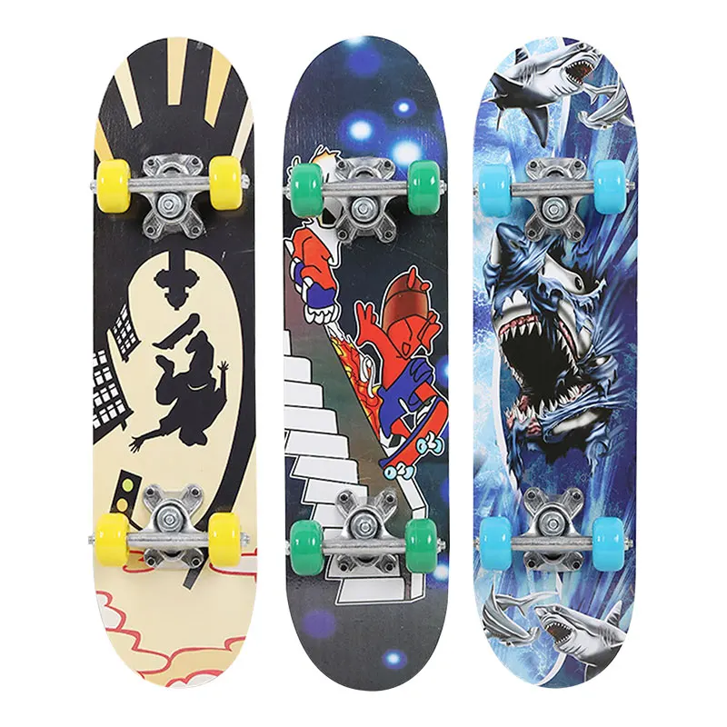 

Double rocker Professional skateboard Entry board Four wheel skate board Adult & kids non-slip wear-resisting ultra-quiet